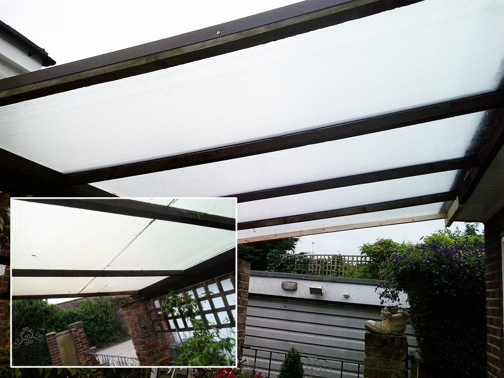 New polycarbonate roof